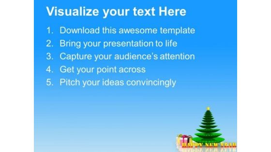 Christmas Tree New Year PowerPoint Template 1113