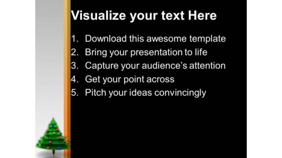 Christmas Tree With Bells Celebration Time PowerPoint Templates Ppt Backgrounds For Slides 1212