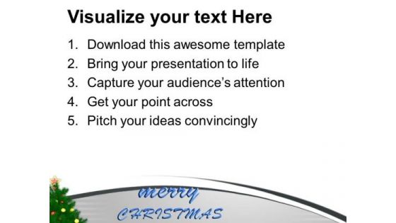 Christmas Tree With Red Golden Star PowerPoint Templates Ppt Backgrounds For Slides 0113