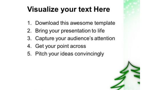 Christmas Tree With Ribbon Abstract PowerPoint Templates Ppt Background For Slides 1112