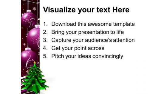 Christmas Tree With Winter Abstract Holidays PowerPoint Templates Ppt Backgrounds For Slides 1112