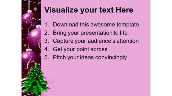 Christmas Tree With Winter Abstract Holidays PowerPoint Templates Ppt Backgrounds For Slides 1112