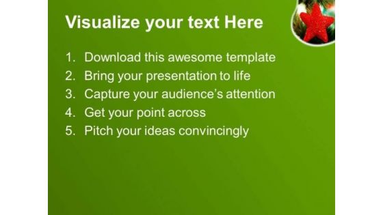 Christmas With Star Decoration PowerPoint Templates Ppt Backgrounds For Slides 0613