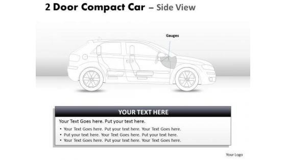 Chrome 2 Door Gray Car Side PowerPoint Slides And Ppt Diagram Templates