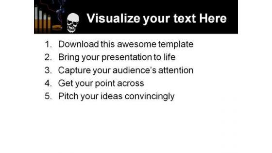 Cigarette Graph Health PowerPoint Themes And PowerPoint Slides 0211