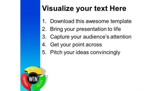 Circle Around With Envision Empower Execute PowerPoint Templates And PowerPoint Themes 0912