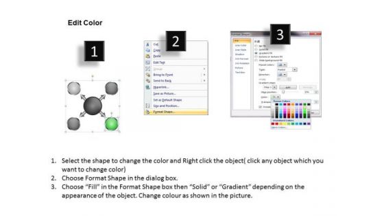 Circle Arrow 4 Stages Converging Process Flow Circular Layout PowerPoint Slides