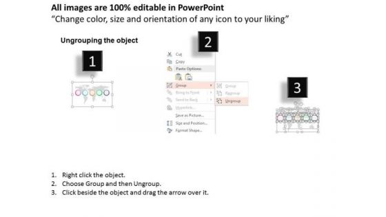 Circle Infographics For Text Representation PowerPoint Templates