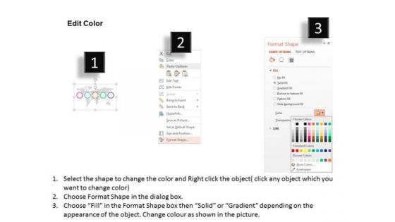 Circle Infographics For Text Representation PowerPoint Templates