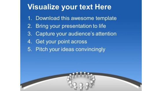 Circle Of Business People PowerPoint Templates Ppt Backgrounds For Slides 0713