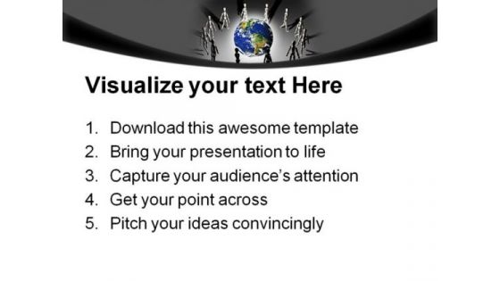 Circle Of People Globe PowerPoint Templates And PowerPoint Backgrounds 0311