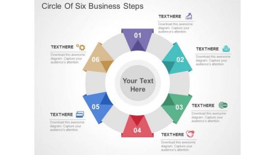 Circle Of Six Business Steps PowerPoint Templates