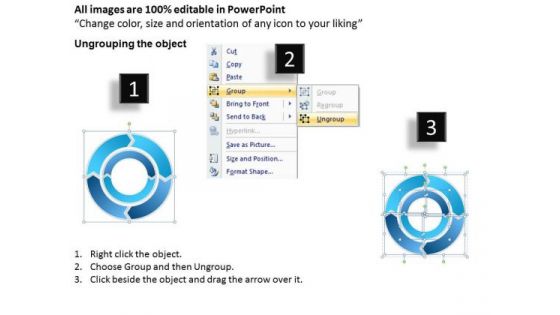 Circles Data Flow Diagram Small Business Administration Plan PowerPoint Templates