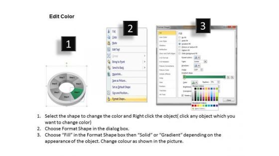 Circular 7 Steps Pie Chart Illustration How Do Make Business Plan PowerPoint Templates