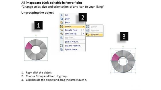 Circular 8 Stages Donut Model Develop Business Plan PowerPoint Slides