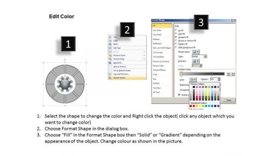Circular 8 Stages In Continuous Manner Relative Cycle Arrow Chart PowerPoint Templates