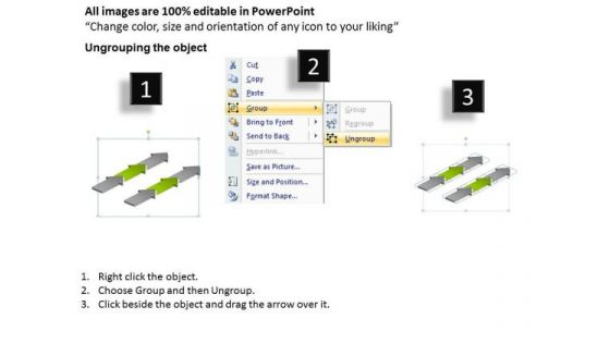 Circular Arrow In PowerPoint 3 Stages Baseline To Measure Improvements Templates