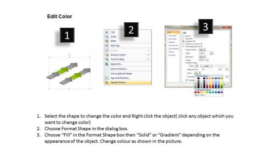 Circular Arrow In PowerPoint 3 Stages Baseline To Measure Improvements Templates