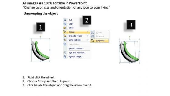 Circular Arrow PowerPoint 2 Stages 3d Parallel Process Ppt Slides