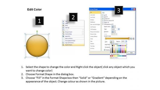 Circular Arrow Process 5 Issues Online Flowchart PowerPoint Templates