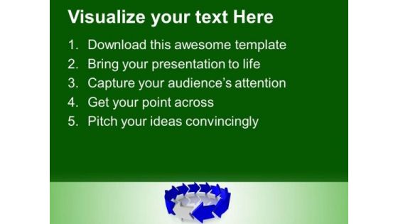 Circular Arrow Process Leadership PowerPoint Templates Ppt Backgrounds For Slides 0313