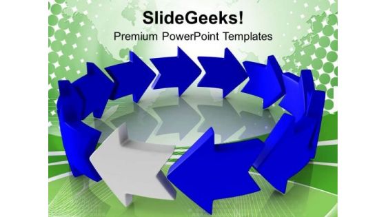 Circular Arrow Process Leadership PowerPoint Templates Ppt Backgrounds For Slides 0313 Circular Arrow Process Leadership PowerPoint Templates Ppt Backgrounds For Slides 0313