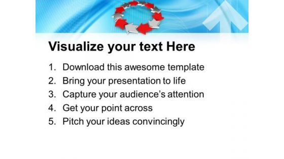 Circular Arrow Process Teamwork PowerPoint Templates Ppt Backgrounds For Slides 0313