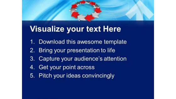 Circular Arrow Process Teamwork PowerPoint Templates Ppt Backgrounds For Slides 0313
