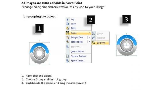 Circular Arrows With Gears 2 Stages Business Plans For Sale PowerPoint Slides
