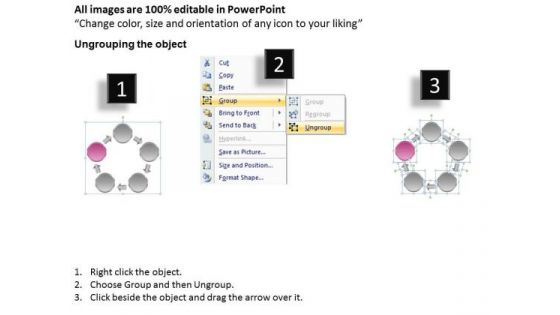 Circular Budget Management Diagram Simple Business Plan Template PowerPoint Templates