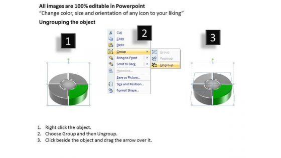 Circular Demonstration Of 4 Stages Pie Chart Ppt Business Plans PowerPoint Slides