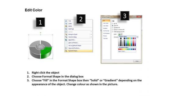 Circular Demonstration Of 4 Stages Pie Chart Ppt Business Plans PowerPoint Slides