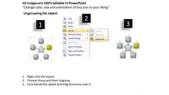 Circular Flow 5 Arrows Diverging Sequence Chart Charts And Networks PowerPoint Slides