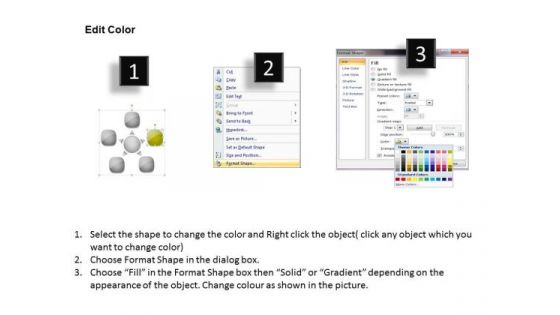 Circular Flow 5 Arrows Diverging Sequence Chart Charts And Networks PowerPoint Slides