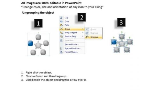 Circular Flow 5 Arrows Diverging Sequence Chart Charts And PowerPoint Templates