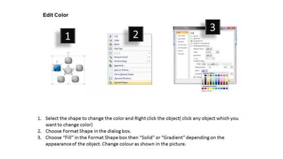 Circular Flow 5 Arrows Diverging Sequence Chart Charts And PowerPoint Templates