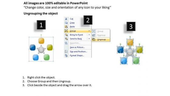 Circular Flow 5 Arrows Diverging Sequence Chart Cycle PowerPoint Slides