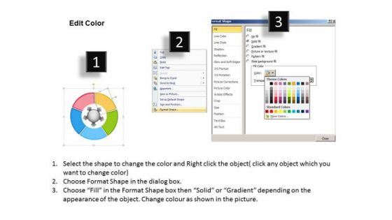 Circular Flow Chart Converging Factors 5 Steps Charts And Networks PowerPoint Templates