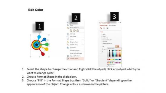 Circular Graphics With Five Points PowerPoint Templates