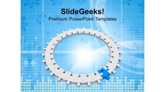 Circular Jigsaw Puzzle Innovation Concept PowerPoint Templates Ppt Backgrounds For Slides 0213