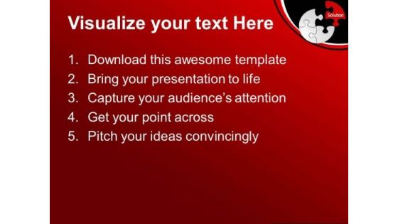 Circular Jigsaw Puzzle Solution Strategy PowerPoint Templates Ppt Backgrounds For Slides 0313