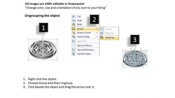 Circular Maze PowerPoint Templates And Labyrinth Ppt Slides