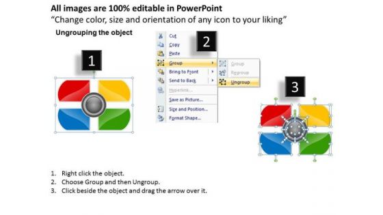 Circular Mixed Process Marketing Plans Basic Business Template PowerPoint Templates