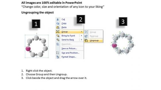 Circular Process Database Diagram Business Plan Templates PowerPoint Slides