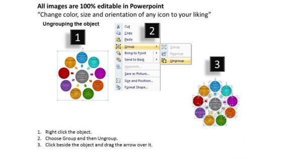 Circular Process Diagram With Text Bubbles PowerPoint Slides Ppt Templates