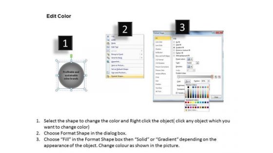 Circular Process Diagram With Text Bubbles PowerPoint Slides Ppt Templates