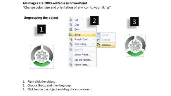 Circular Process With Gear 3 Stages Business Plan Executive Summary PowerPoint Slides