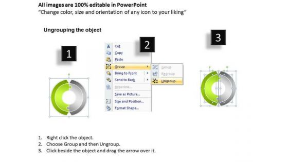 Circular Process Workflow Diagram 2 Stages Business Plan PowerPoint Slides
