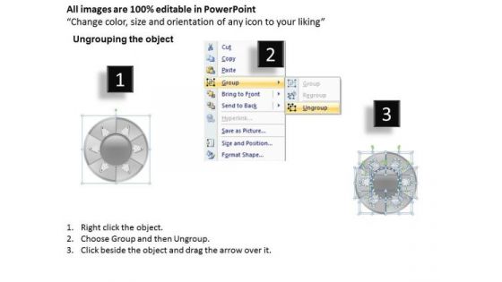 Circular Work Process Showing Six Stages Download Business Plan PowerPoint Slides