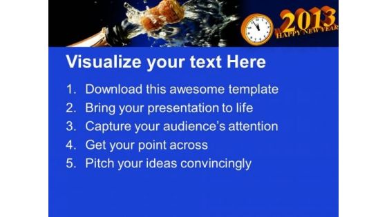 Classic Clock Ticking To Midnight Celebration PowerPoint Templates Ppt Backgrounds For Slides 1112